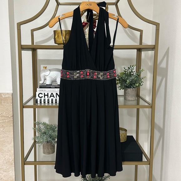 WHBM Jersey halter embellished dress - Picture 1 of 10